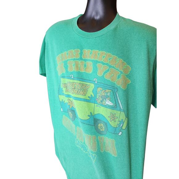 Scooby Doo Mystery Machine T Shirt Large Womens XL Graphic What Happens Van Y2K - Picture 12 of 16